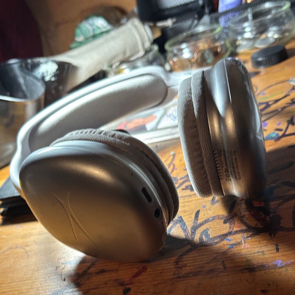 X Brand Silver Over-Ear Headphones
